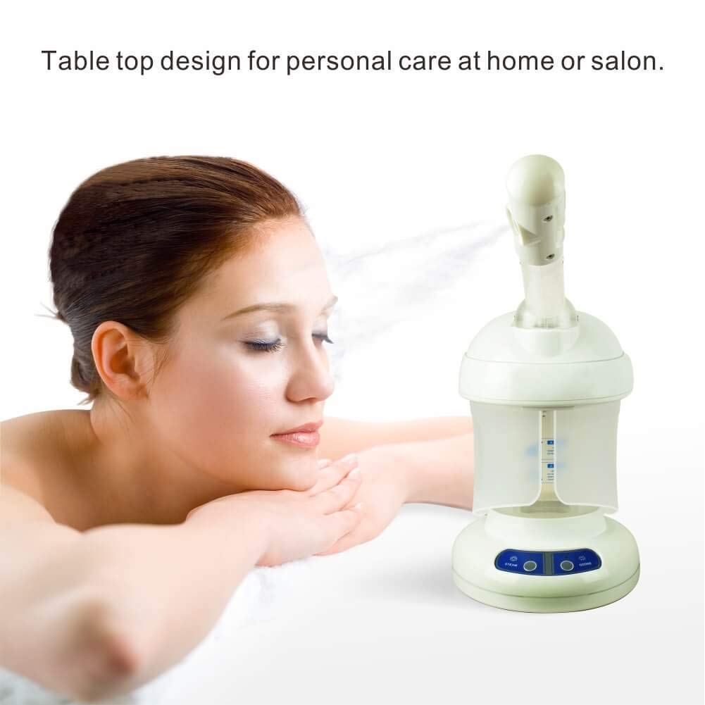 Facial Steamer, With Extendable Arm Ozone Table Top Mini Spa Face Stea ...