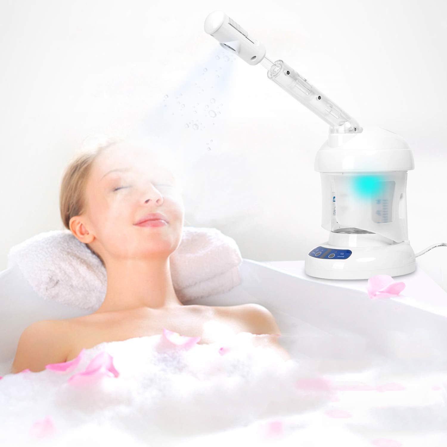 Facial Steamer, with Extendable Arm Ozone Table Top Mini Spa Face