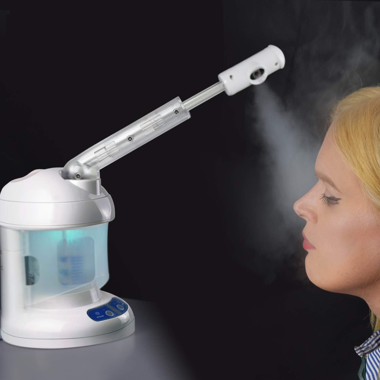 Facial Steamer, with Extendable Arm Ozone Table Top Mini Spa Face